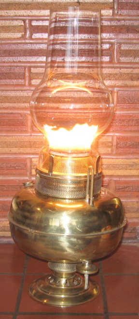 Brass Equinox Center Draft Oil Lamp - 20