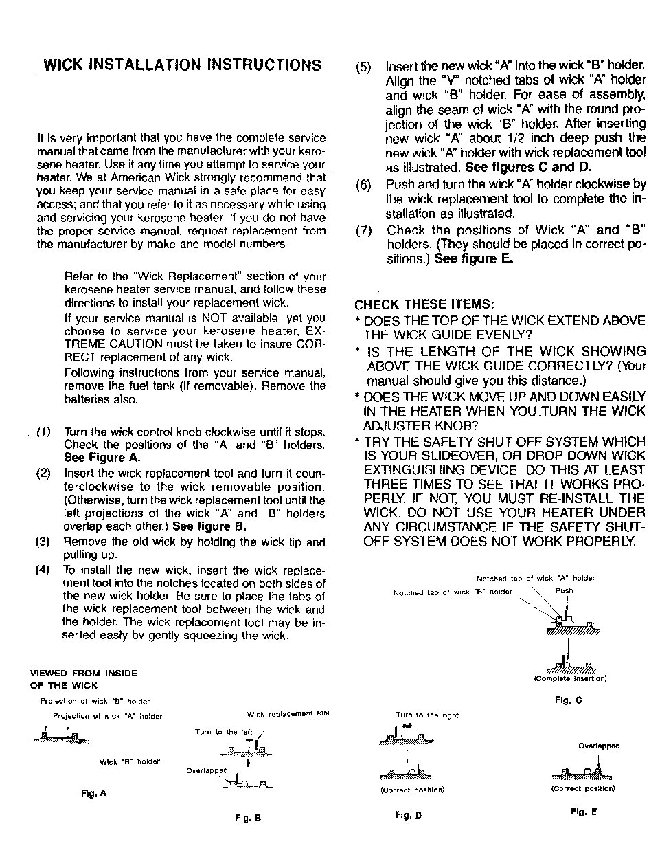 Aladdin temp rite 10 kerosene heater manual